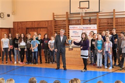 Slavnostní předání putovního Poháru Eurorebus pro nejúspěšnější základní školu